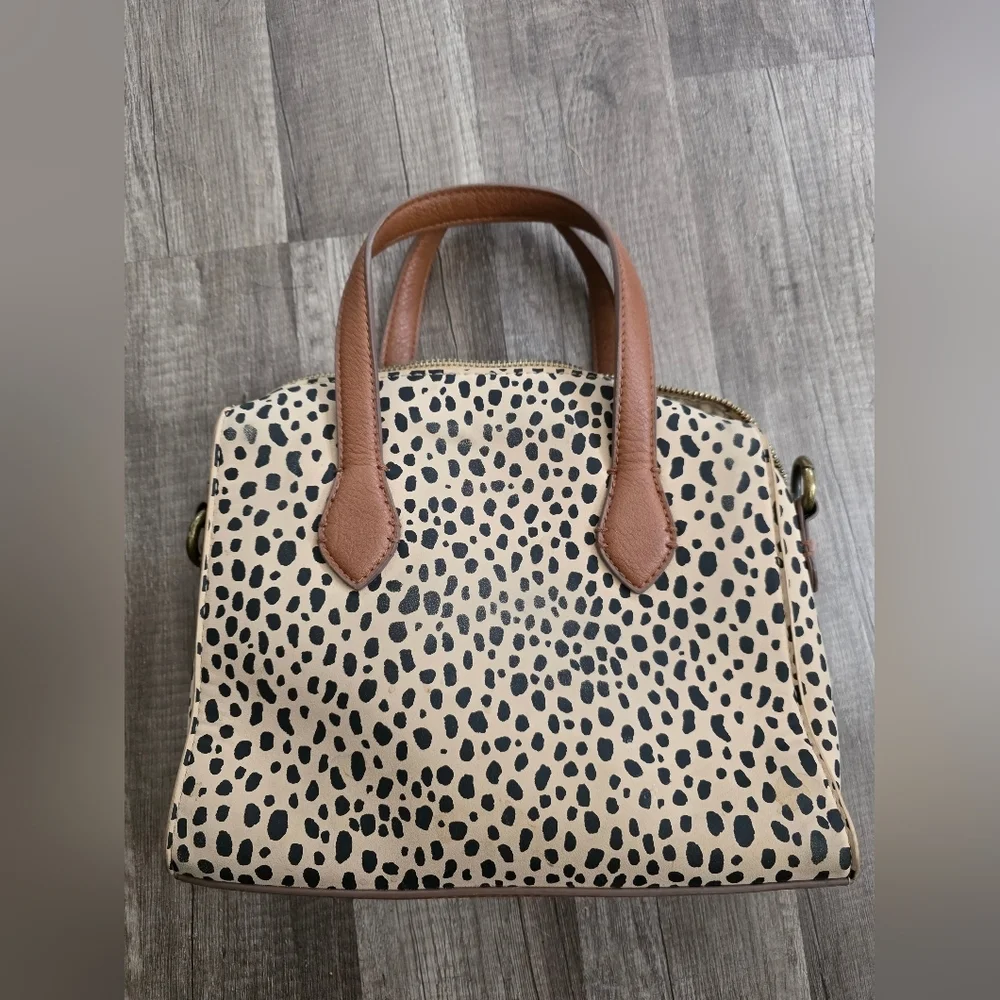 Universal Thread Target Leopard Animal Print Satchel Tan Crossbody Nano Boho